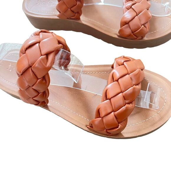 Refuge Brown Double Braided Slide Sandals - Picture 3 of 4